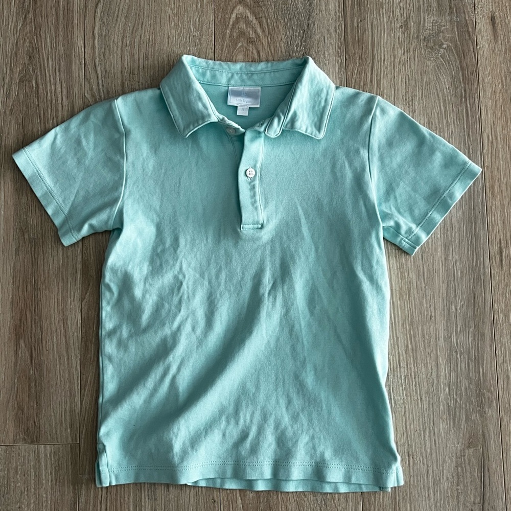 Little English Boy’s Aqua Polo Shirt Short Sleeves - Size 8